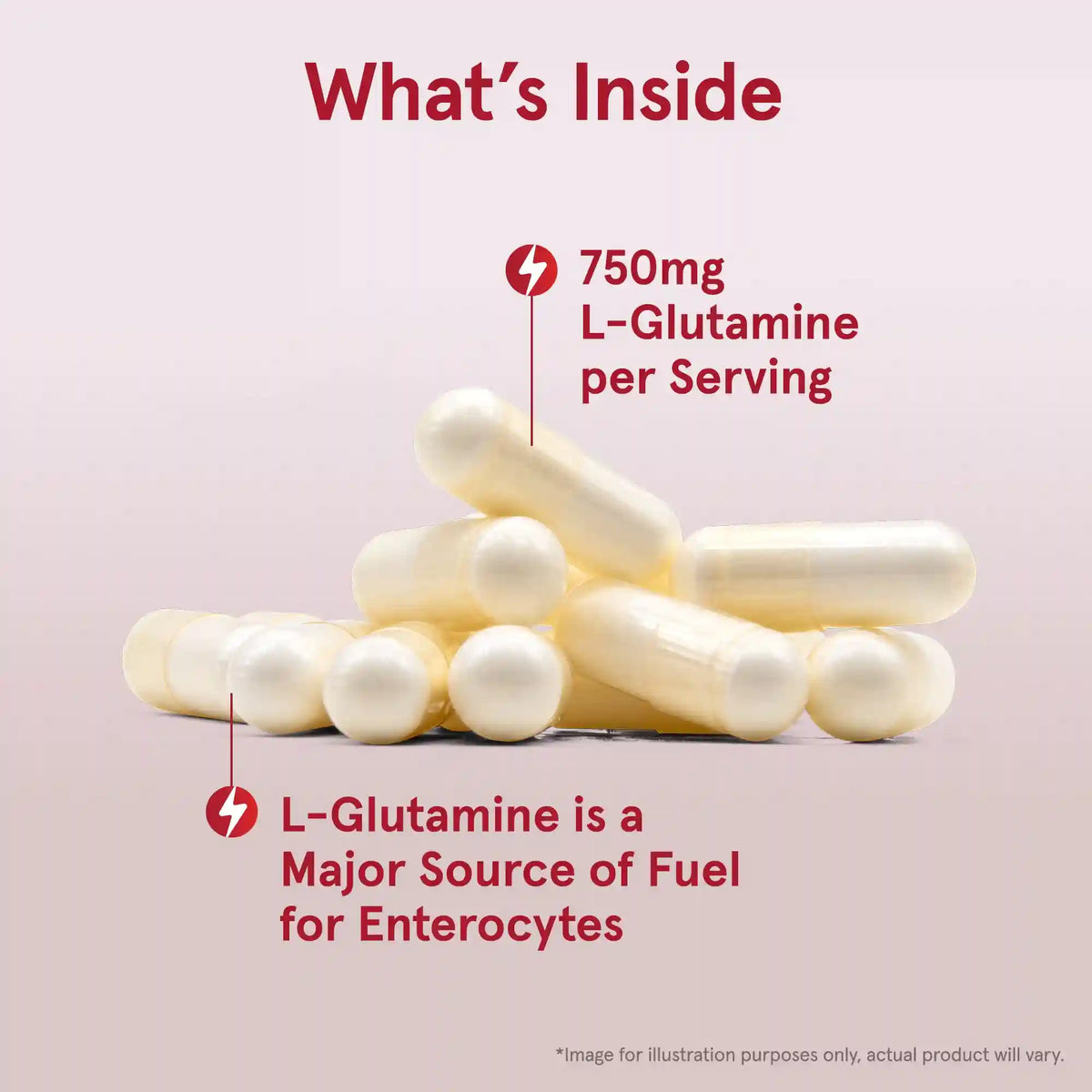 L-Glutamine - 750mg Veggie Capsules