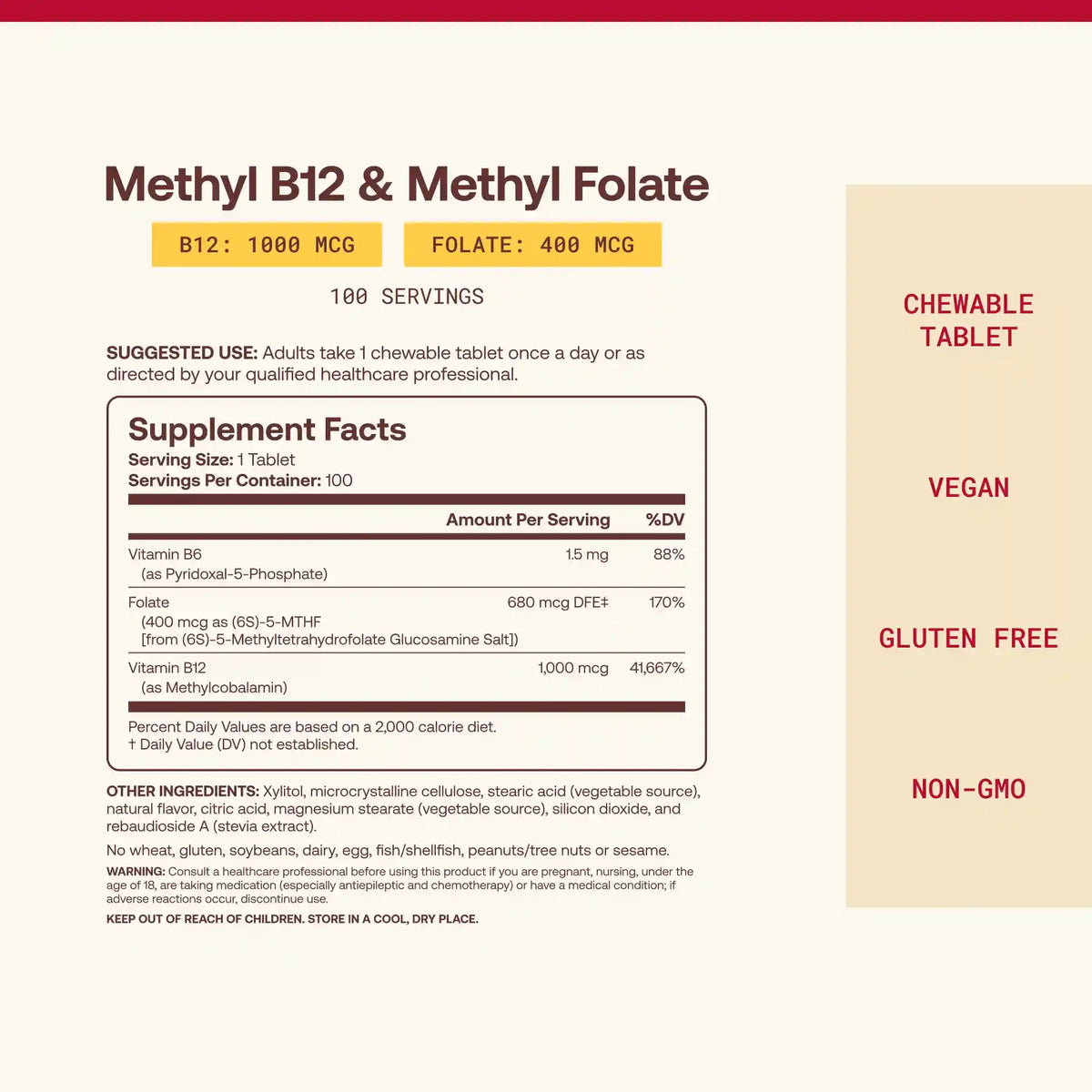 Methyl B-12 & Methyl Folate Lemon