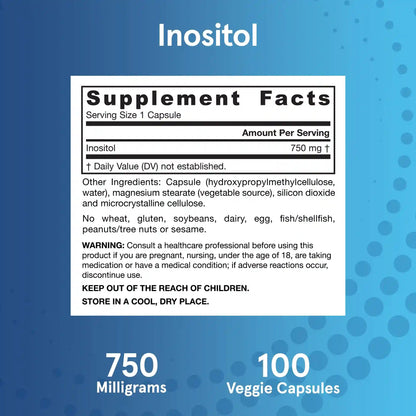 Inositol - 750mg Veggie Capsules