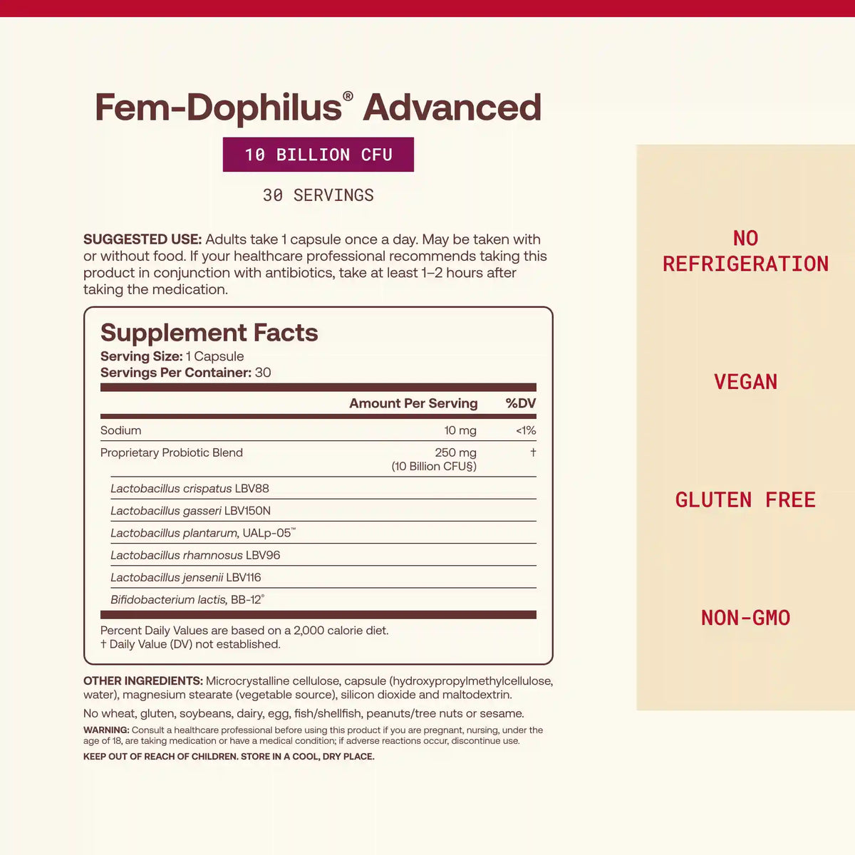 Fem-Dophilus® Advanced - 10 Billion CFU