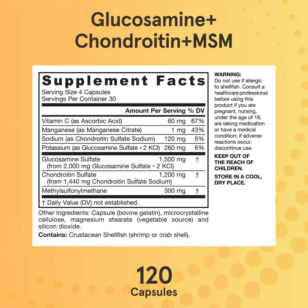 Glucosamine + Chondroitin + MSM