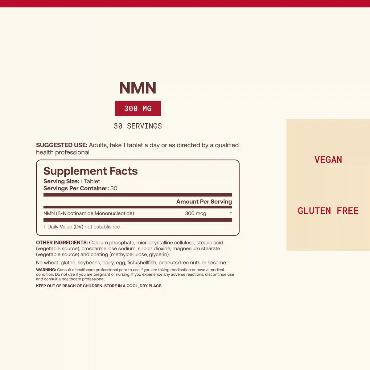 NMN NAD+ Precursor, 300 mg