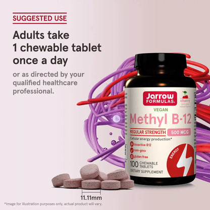 Methyl B-12 Cherry - 500mcg (2-Pack)